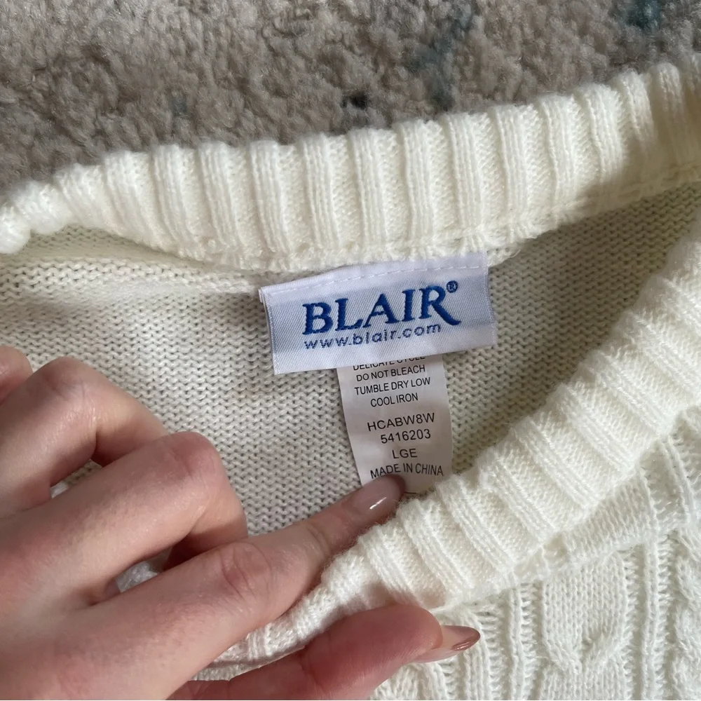 Beautiful vintage Blair off-white knitted sweater - Picture 9 of 12